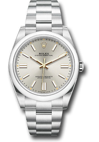 *Pre-Owned* Rolex Oyster Perpetual 41 Watch - Domed Bezel - Silver Index Dial - Oyster Bracelet
