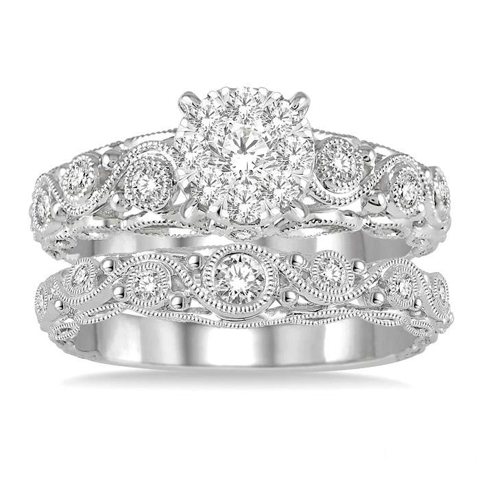 Round Shape Shine Bright Diamond Wedding Set
