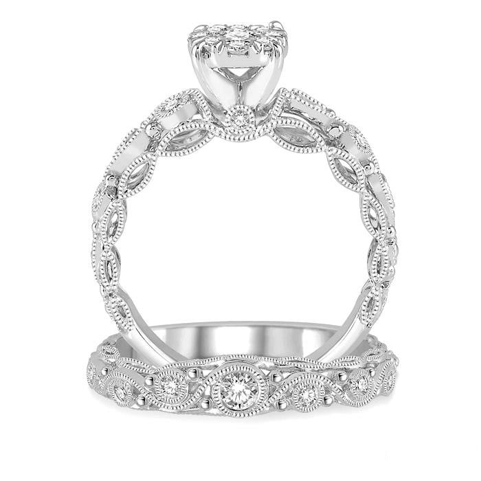 Round Shape Shine Bright Diamond Wedding Set
