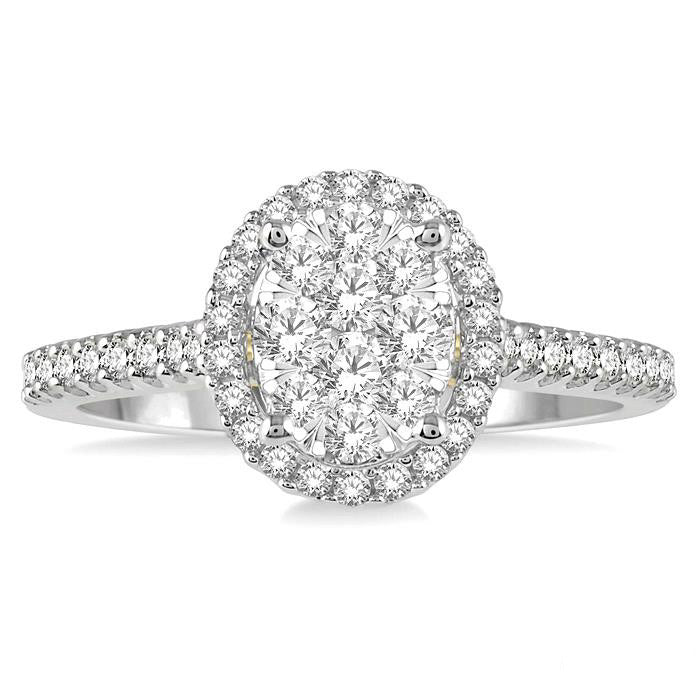 Oval Shape Shine Bright Essential Diamond Ring
