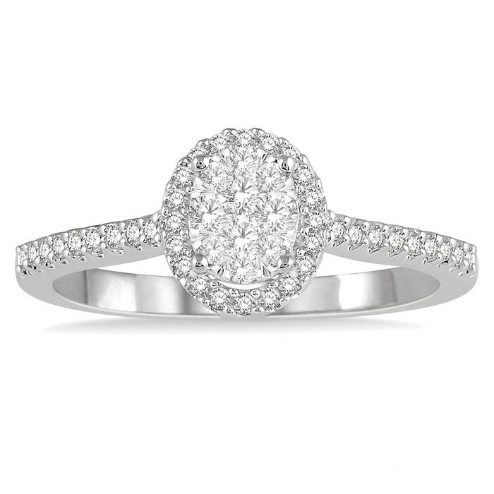 Oval Shape Shine Bright Essential Diamond Ring