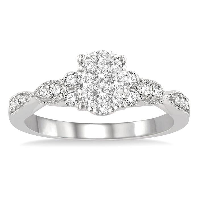 Oval Shape Shine Bright Diamond Engagement Ring