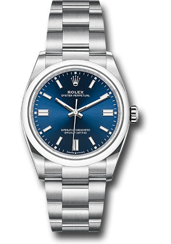 *Pre-Owned* Rolex Oyster Perpetual 36 Watch - Domed Bezel - Blue Index Dial - Oyster Bracelet
