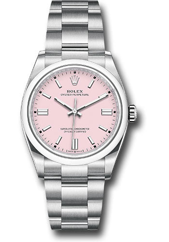 *Pre-Owned* Rolex Oyster Perpetual 36 Watch - Domed Bezel - Candy Pink Index Dial - Oyster Bracelet