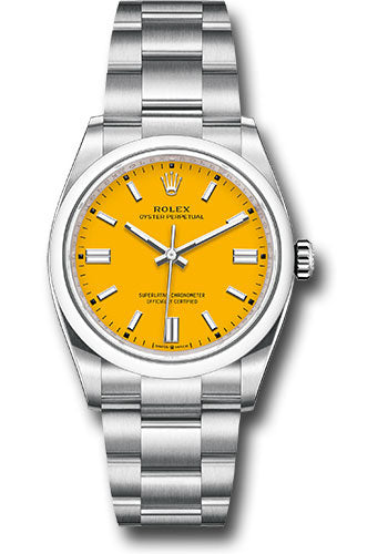 *Pre-Owned* Rolex Oyster Perpetual 36 Watch - Domed Bezel - Yellow Index Dial - Oyster Bracelet