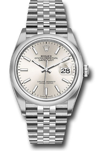 *Pre-Owned* Rolex Steel Datejust 36 Watch - Domed Bezel - Silver Index Dial - Jubilee Bracelet