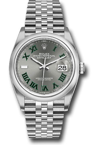 *Pre-Owned* Rolex Oystersteel Datejust 36 Watch - Domed Bezel - Slate Roman Dial - Jubilee Bracelet