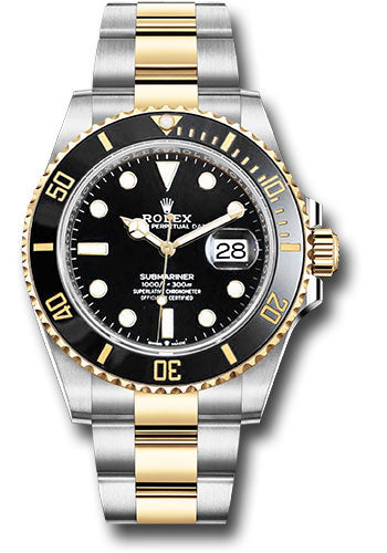 *Pre-Owned* Rolex Steel and Gold Submariner Date Watch - Black Bezel - Black Dial