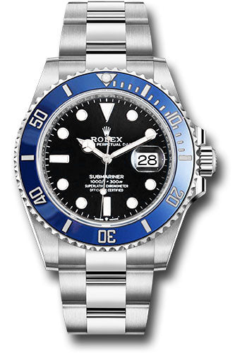 *Pre-Owned* Rolex White Gold Submariner Date Watch - The Blueberry - Blue Bezel - Black Dial