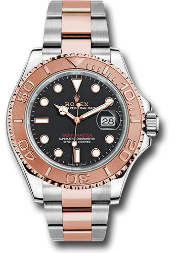 *Pre-Owned* Rolex Steel and Everose Gold Yacht-Master 40 Watch - Black Dial - 3235 Movement