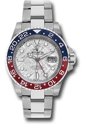 *Pre-Owned* Rolex White Gold GMT-Master II 40 Watch - Blue and Red Pepsi Bezel - Meteorite Dial - Oyster Bracelet
