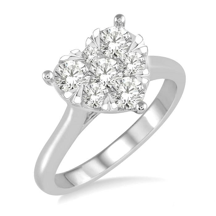 Heart Shape Shine Bright Essential Diamond Ring