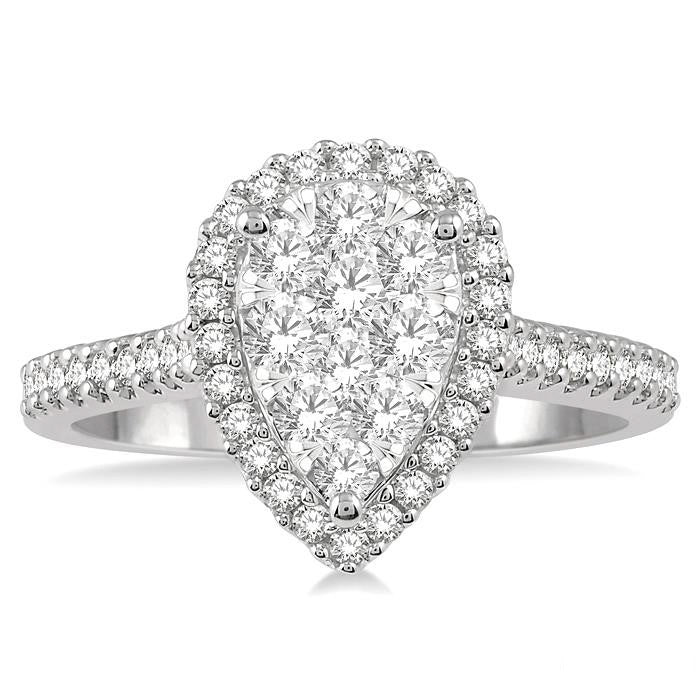 Pear Shape Shine Bright Essential Diamond Engagement Ring