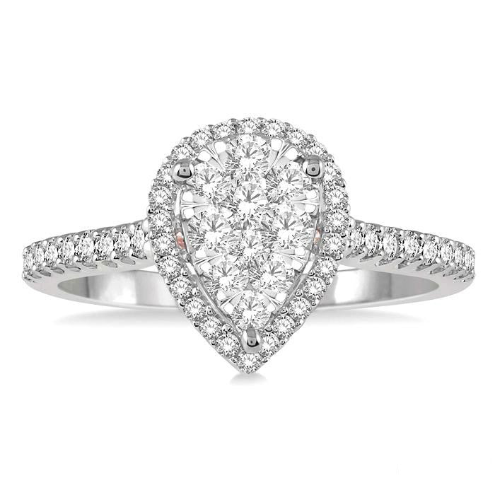 Pear Shape Shine Bright Essential Diamond Engagement Ring