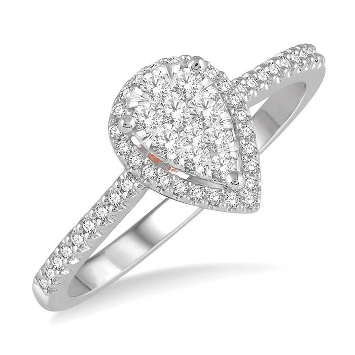 Pear Shape Shine Bright Essential Diamond Engagement Ring