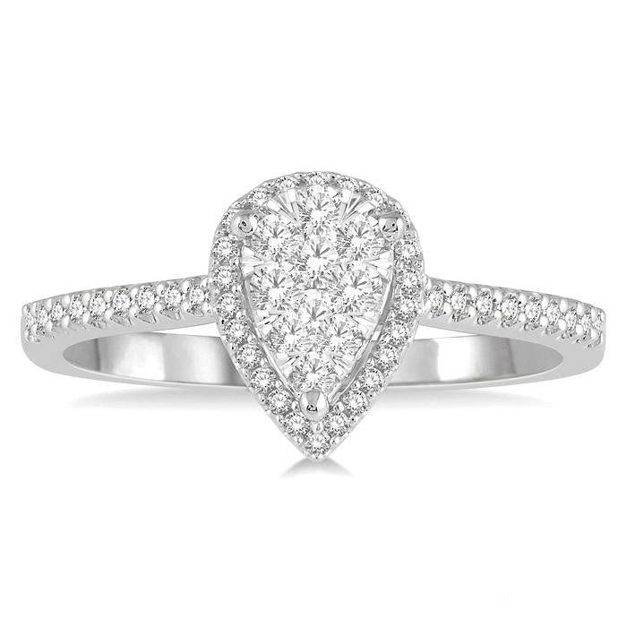 Pear Shape Shine Bright Essential Diamond Engagement Ring