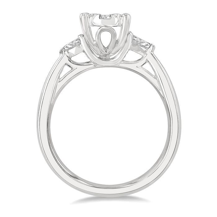 Oval Shape Shine Bright Diamond Engagement Ring