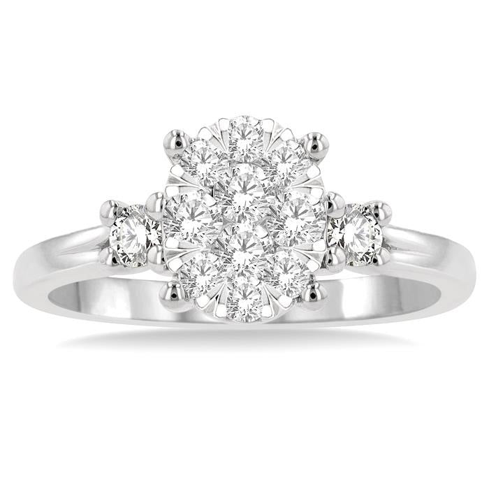 Oval Shape Shine Bright Diamond Engagement Ring