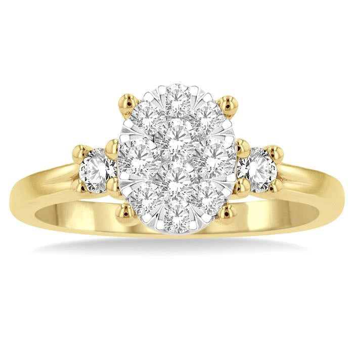 Oval Shape Shine Bright Diamond Engagement Ring
