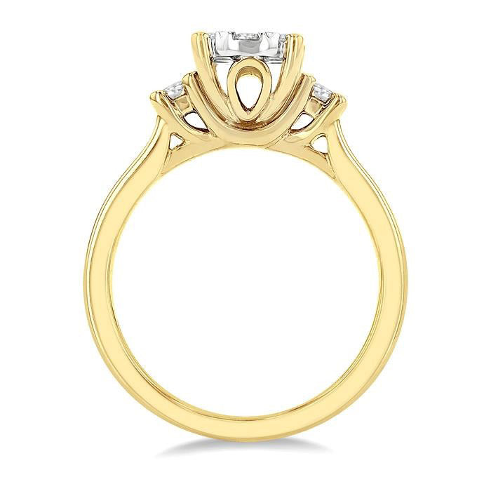 Oval Shape Shine Bright Diamond Engagement Ring