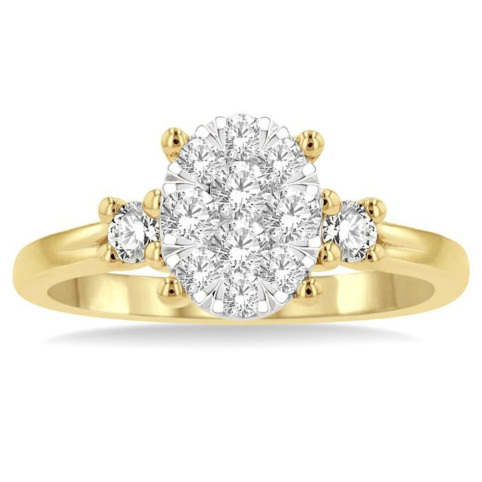 Oval Shape Shine Bright Bridal Diamond Engagement Ring