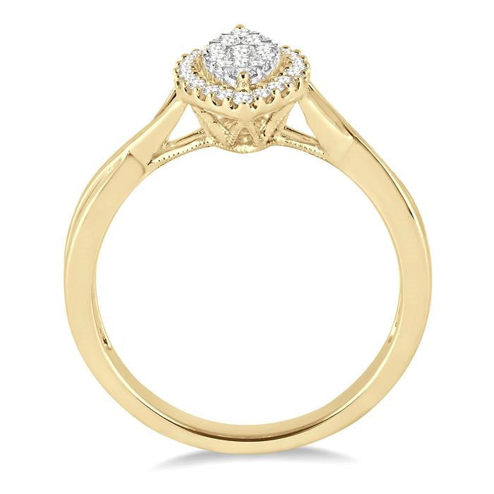 Marquise Shape Halo Shine Bright Diamond Ring