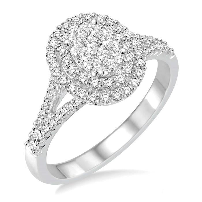 Oval Shape Shine Bright Diamond Engagement Ring