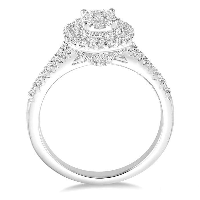 Oval Shape Shine Bright Diamond Engagement Ring
