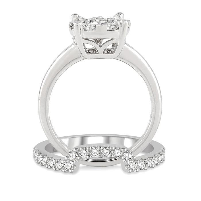 Shine Bright IonZenSol 14K White Gold Diamond Ring