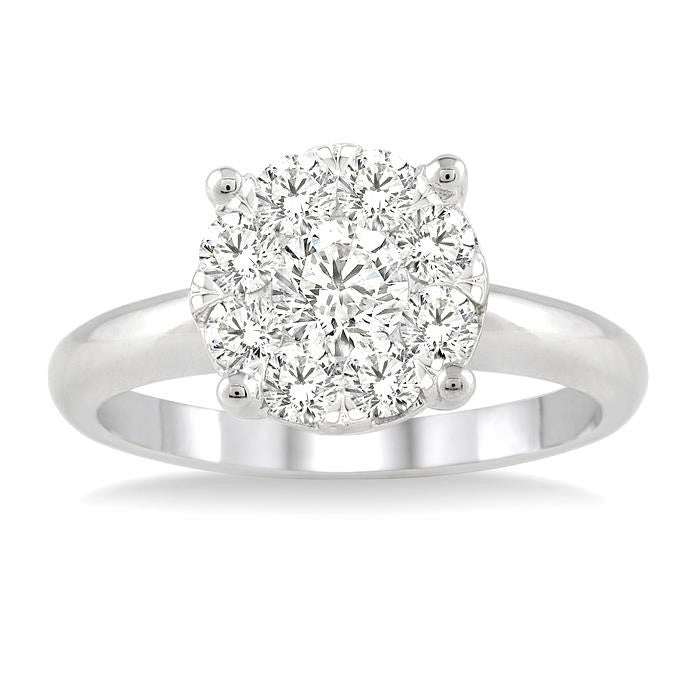 Round Shape Shine Bright Essential Diamond Engagement Ring