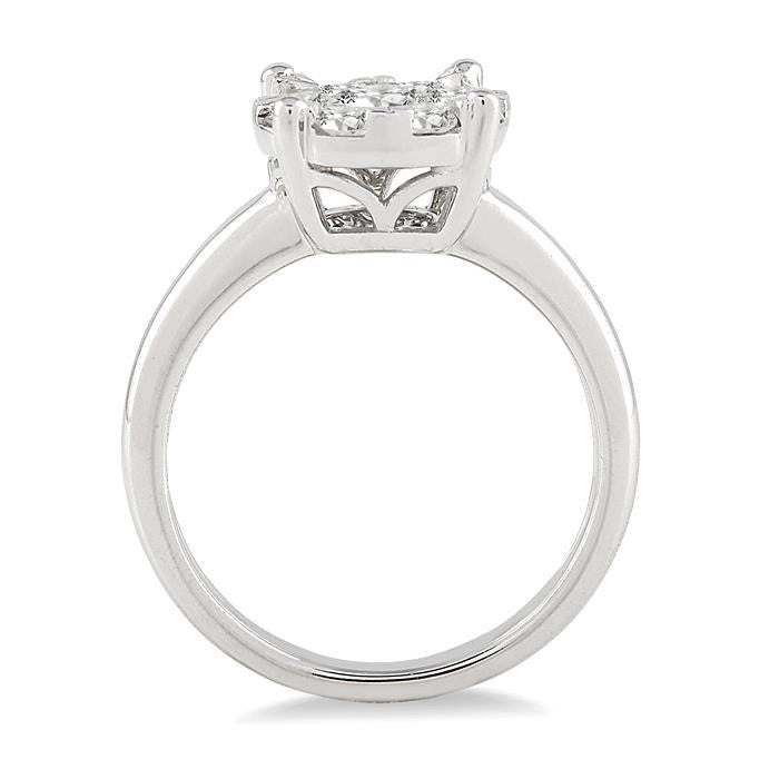 Round Shape Shine Bright Essential Diamond Engagement Ring