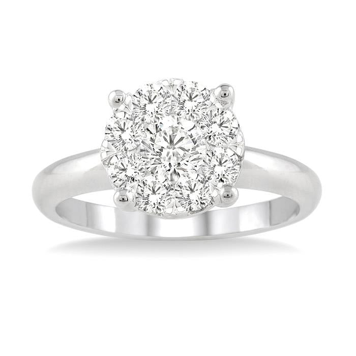 Round Shape Shine Bright Essential Diamond Engagement Ring