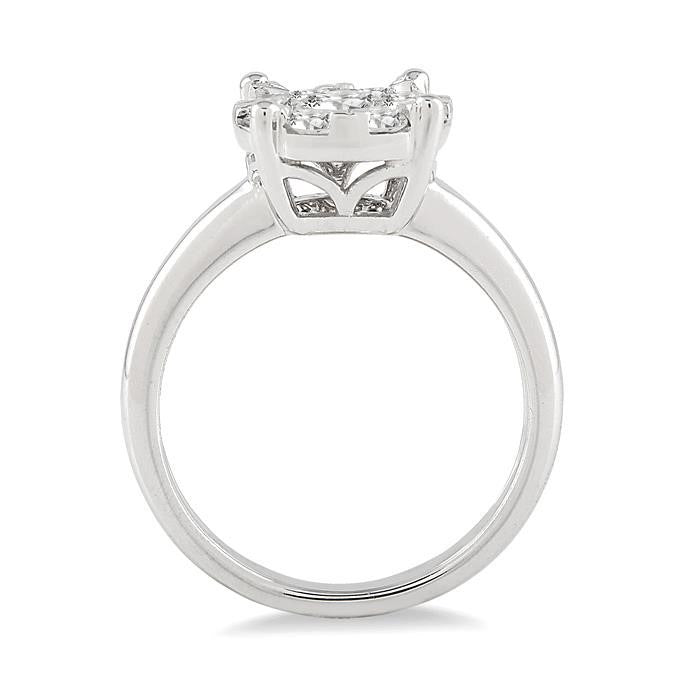 Round Shape Shine Bright Essential Diamond Engagement Ring