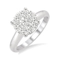 3/4 Ctw Shine Bright Round Cut Diamond Bridal Ring in 14K White Gold