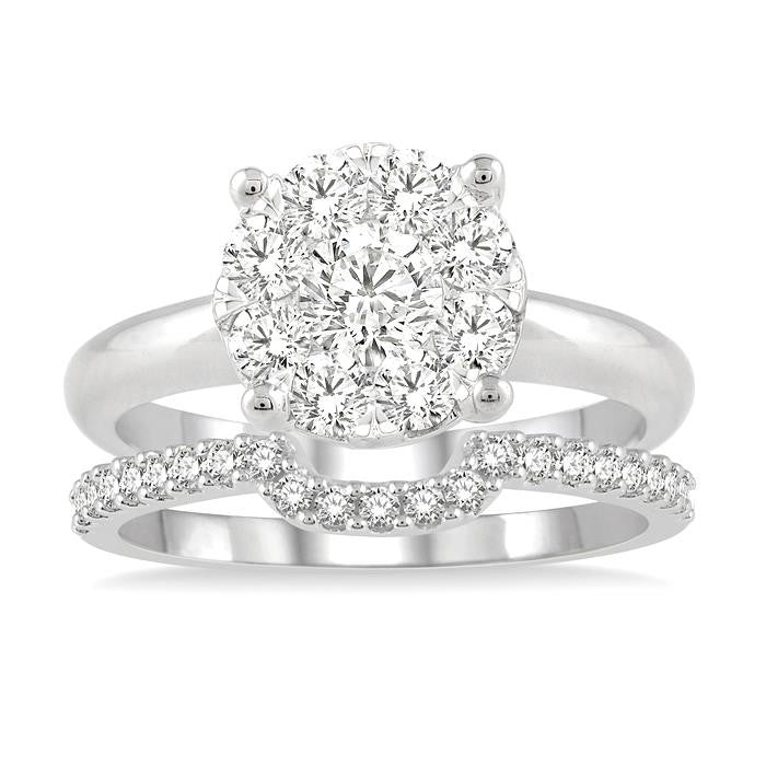 Round Shape Shine Bright Diamond Wedding Set