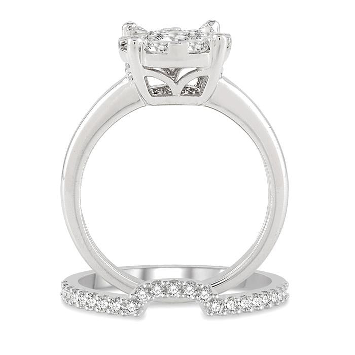 Round Shape Shine Bright Diamond Wedding Set