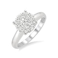 1/4 Ctw Shine Bright Round Cut Diamond Bridal Ring in 14K White Gold