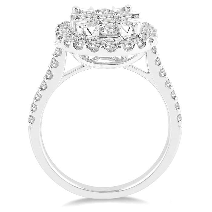 Elegance Arcane 14K White Gold Diamond Bridal Ring