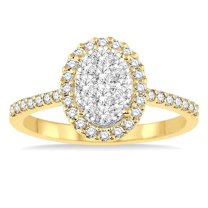Oval Shape Shine Bright Bridal Diamond Engagement Ring