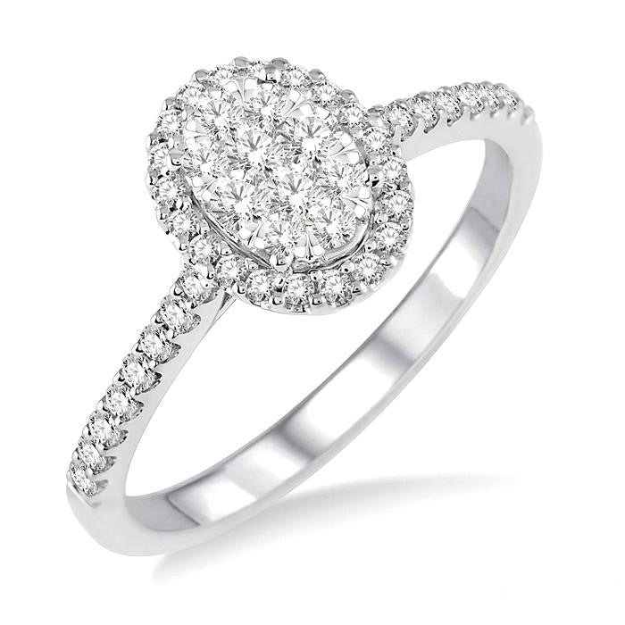 Oval Shape Shine Bright Bridal Diamond Engagement Ring