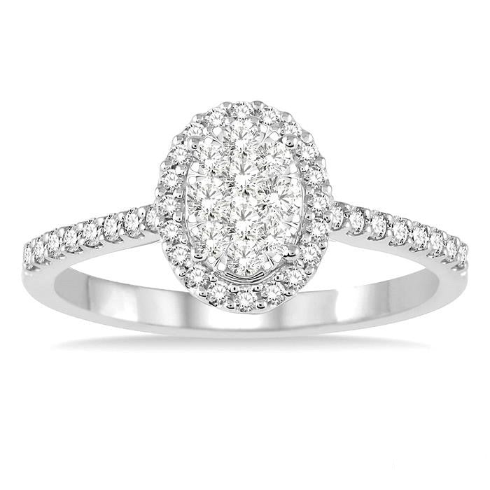 Oval Shape Shine Bright Bridal Diamond Engagement Ring