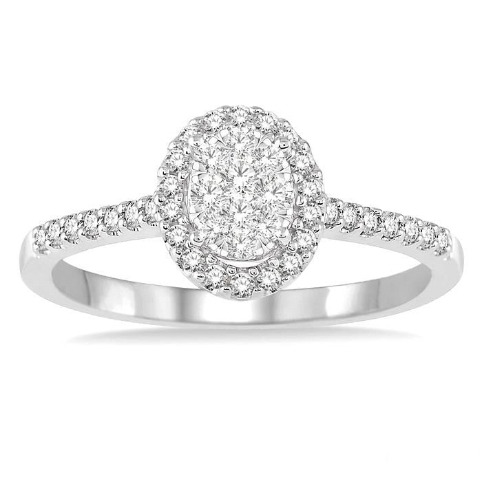 Canyon Hermes 14K White Gold Diamond Bridal Ring