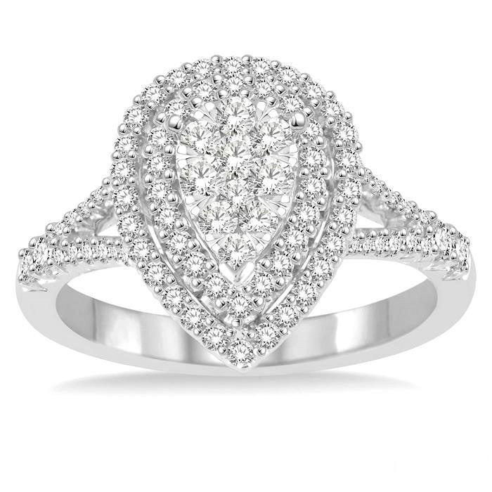 Pear Shape Shine Bright Bridal Diamond Engagement Ring