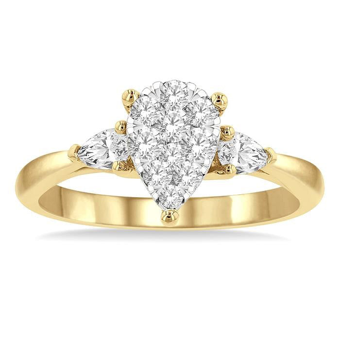 Pear Shape Shine Bright Bridal Diamond Engagement Ring