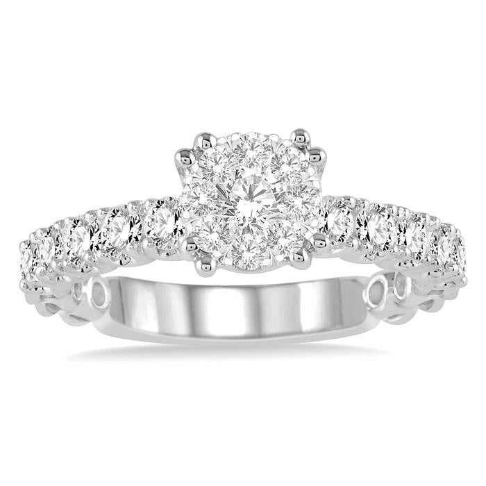 1 Ctw Diamond Shine Bright Ring in 14K White Gold