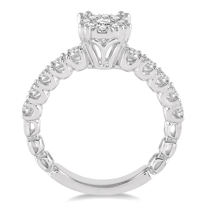 1 Ctw Diamond Shine Bright Ring in 14K White Gold