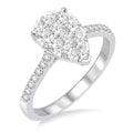 Pear Shape Shine Bright Essential Diamond Engagement Ring