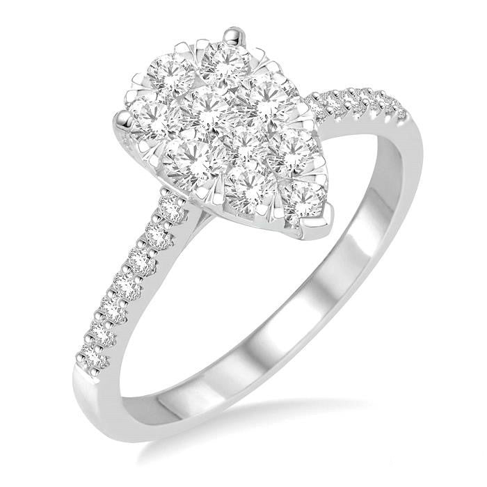Pear Shape Shine Bright Bridal Diamond Engagement Ring