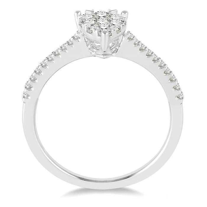 Aphrodite Grandeur 14K White Gold Diamond Bridal Ring