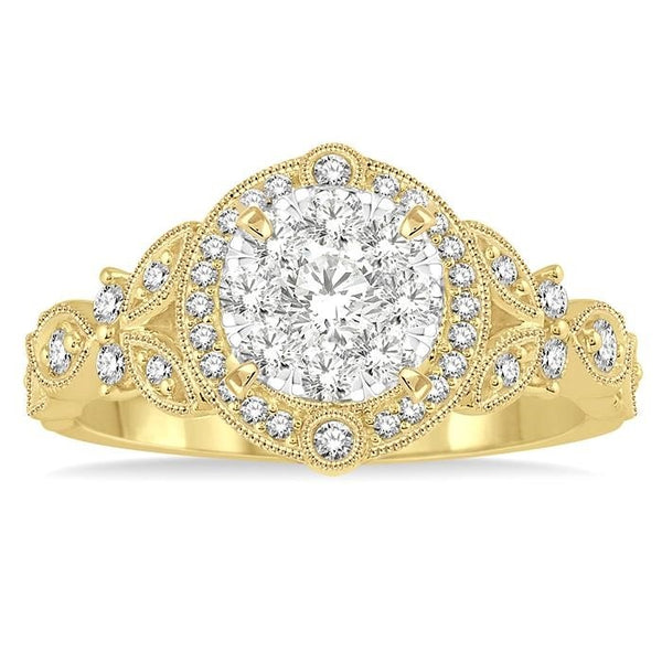 Halo Shine Bright Diamond Engagement Ring